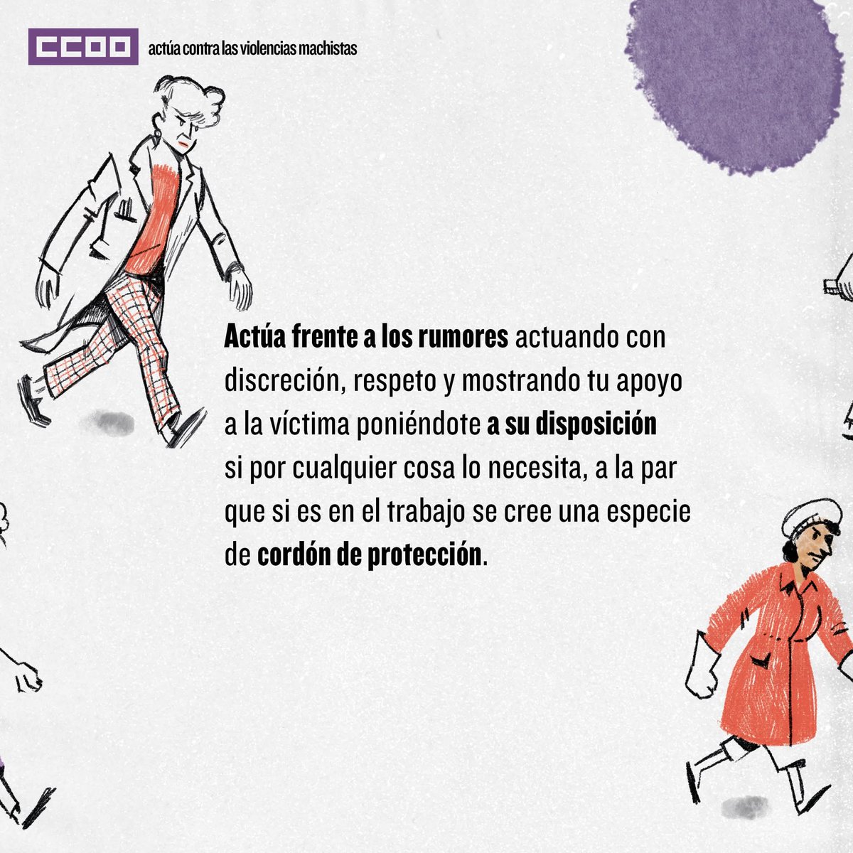 ccoo_indra's tweet image. ℹ️ ¿Qué hacer si sospechas o sabes que una compañera sufre violencia?

🕵️ Atiende a las señales

‼️Actúa frente a los rumores y ponte a su disposición

🫂Crea un entorno de confianza

📝 Dale información sobre derechos y recursos

#NingunaMujerSola #25N

➕ Info 👇👇👇