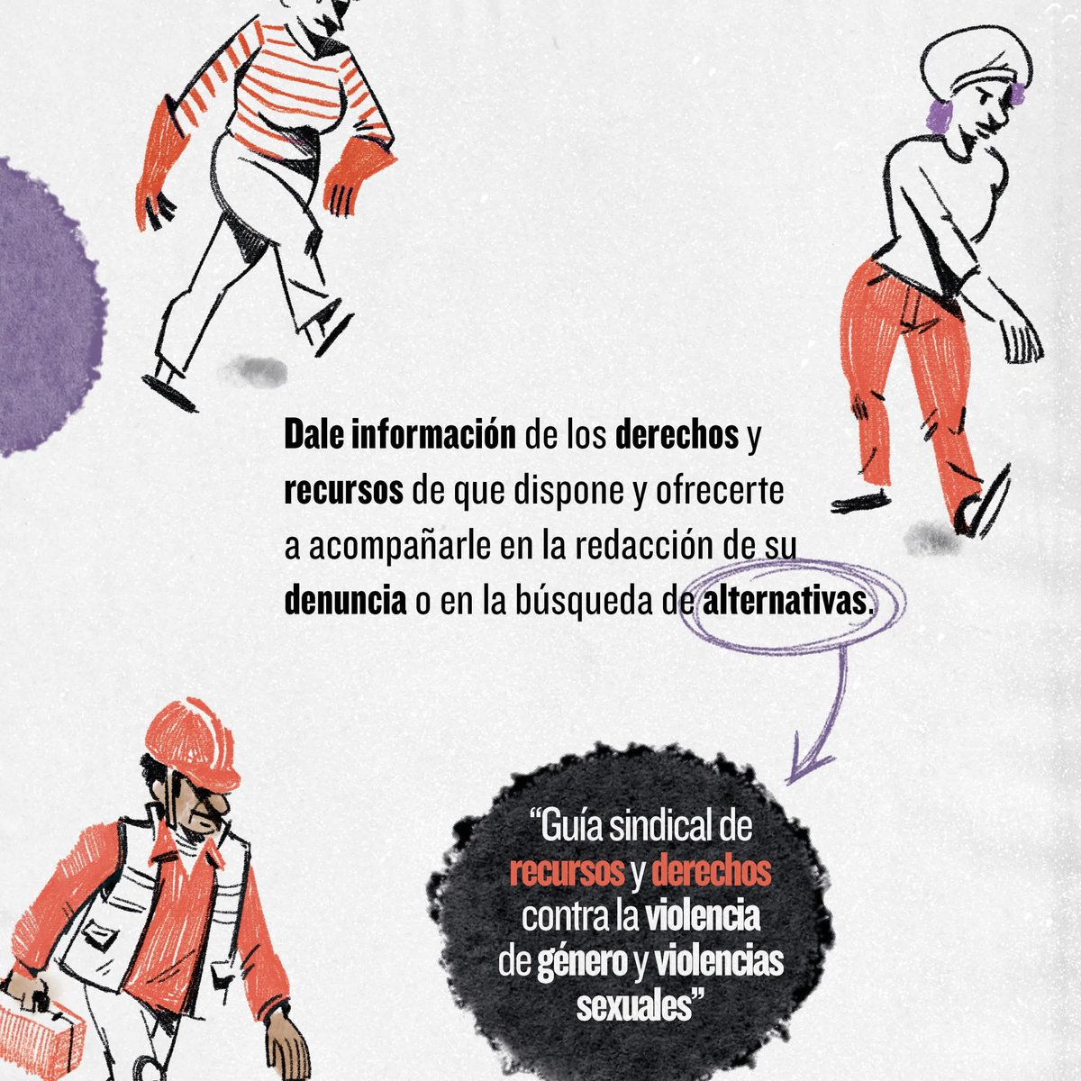 ccoo_indra's tweet image. ℹ️ ¿Qué hacer si sospechas o sabes que una compañera sufre violencia?

🕵️ Atiende a las señales

‼️Actúa frente a los rumores y ponte a su disposición

🫂Crea un entorno de confianza

📝 Dale información sobre derechos y recursos

#NingunaMujerSola #25N

➕ Info 👇👇👇