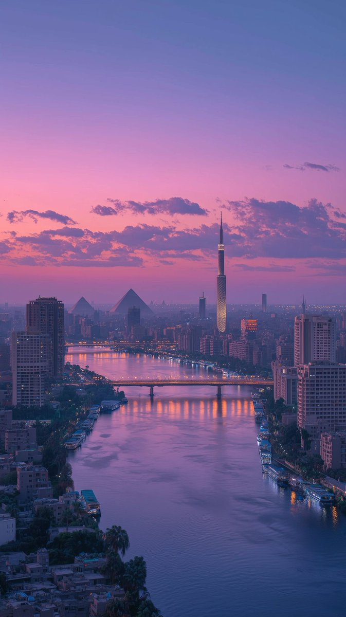 Introvert_Sci's tweet image. Good morning from a world painted in pink and gold where the river glows, the city wakes, and the day begins with pure magic.🌅✨