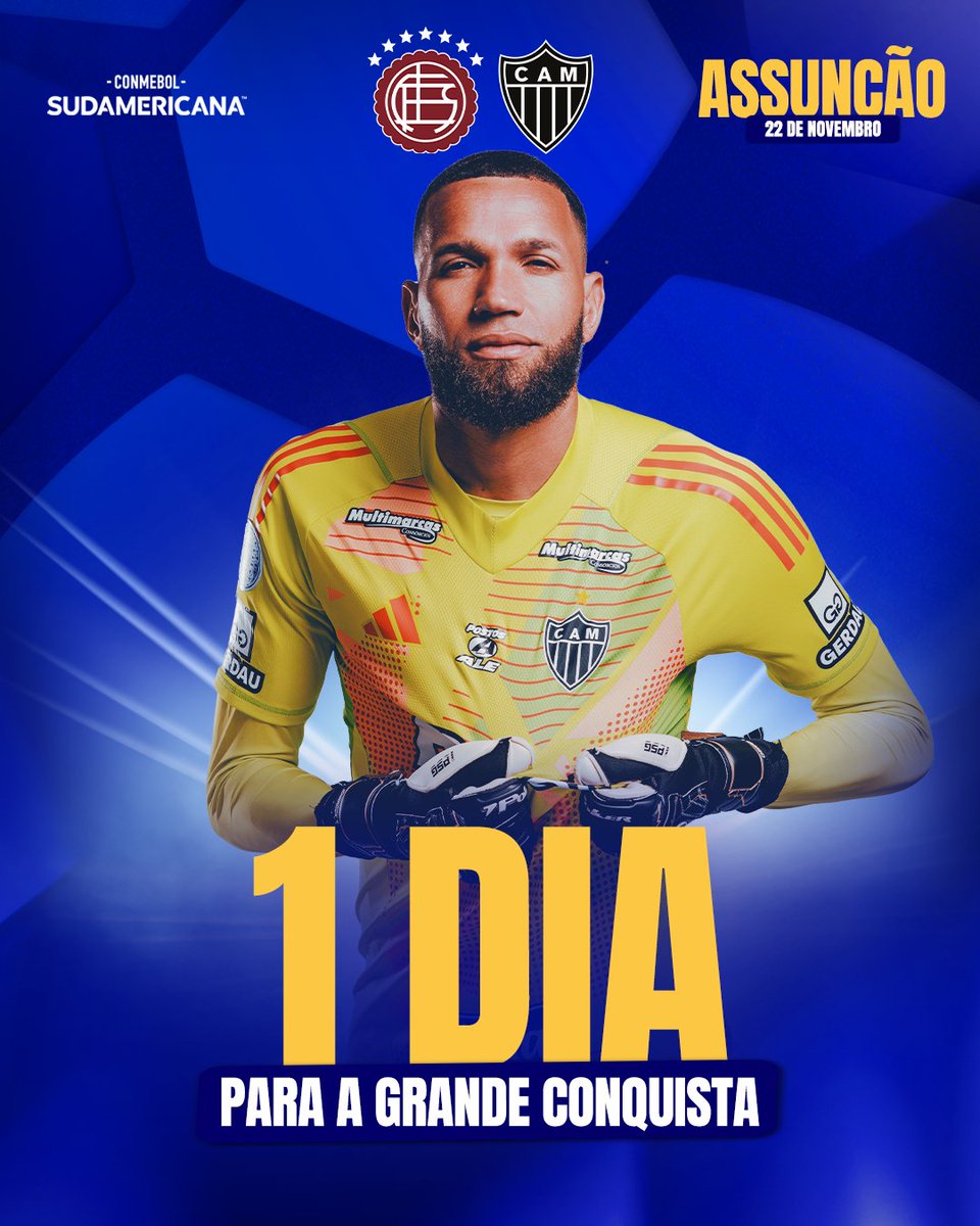 ⏳ É amanhã, Everson: 1️⃣ dia para a Final! 

🏆 CONMEBOL #Sudamericana | #GrandeConquista 

#Lanús #Galo