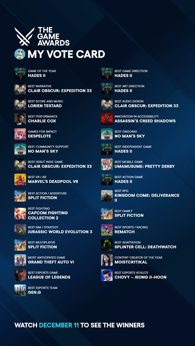 puro hades 2 en los game awards