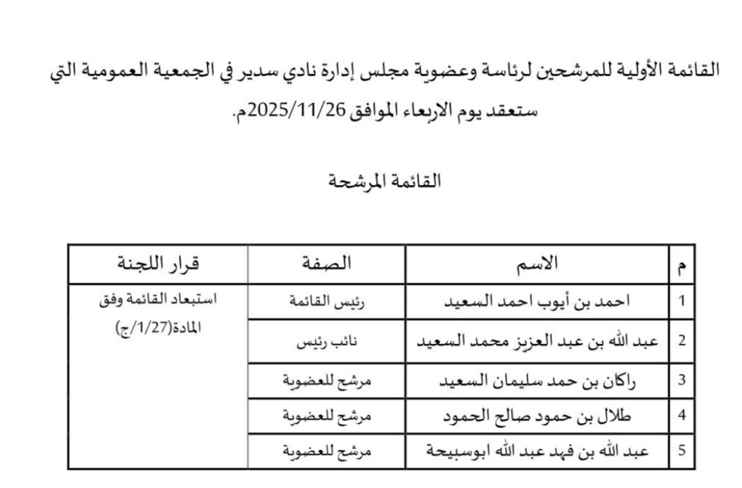 نادي سدير بجلاجل tweet media