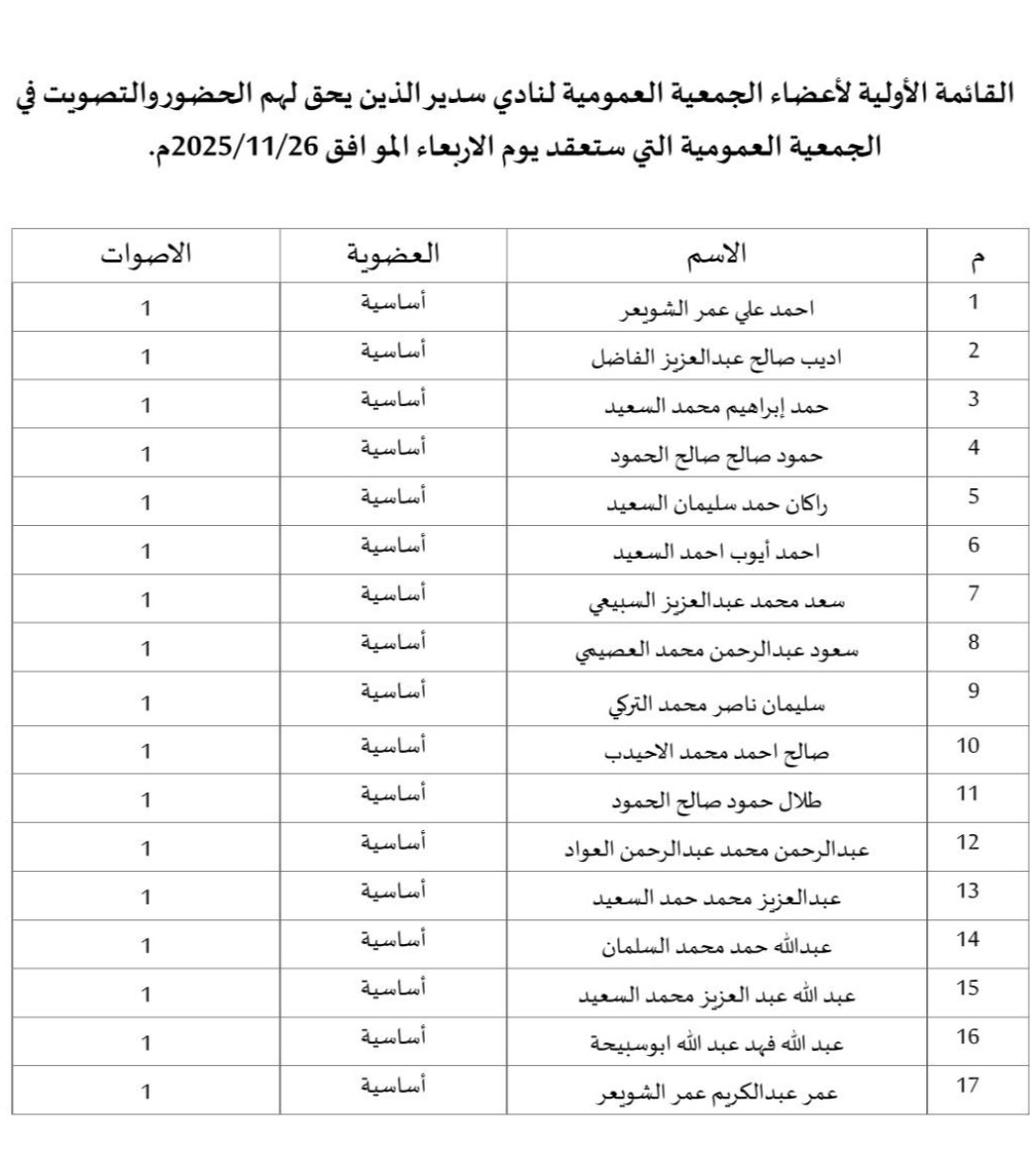 نادي سدير بجلاجل tweet media