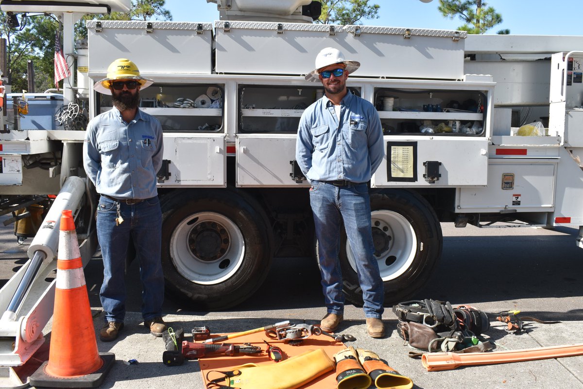 WRECCoop's tweet image. Our teams shared the importance of electrical safety, what it’s like to be a lineman, and opportunities WREC offers to its employees. #wreccoop #GreatAmericanTeachIn #CommunityFirst