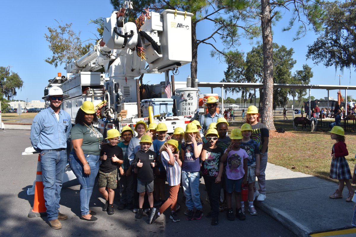 WRECCoop's tweet image. Our teams shared the importance of electrical safety, what it’s like to be a lineman, and opportunities WREC offers to its employees. #wreccoop #GreatAmericanTeachIn #CommunityFirst