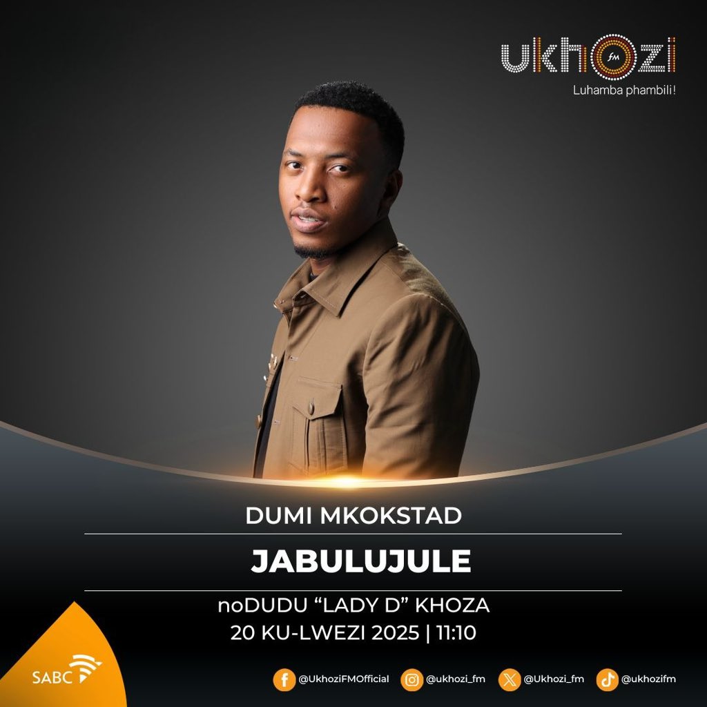 Dumi_MkokstadSa's tweet photo. 📻 Dumi Mkokstad &amp; @ladydkhoza ON #UKHOZI_FM 

one of those interviews you just do not want to miss. 
A classic interview. 

Ungaphuthelwa lwa lwa lwa lwa 📣📣📣 kusasa ngo 11:05am .

#KINGDOM_MANDATE_REVIVAL https://t.co/jJHmgeFq0q