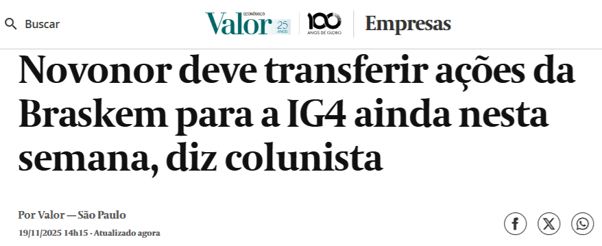 Mercado_Milion's tweet photo. #Braskem #BRKM5 #Novonor #IG4 https://t.co/iXO9igcrqc