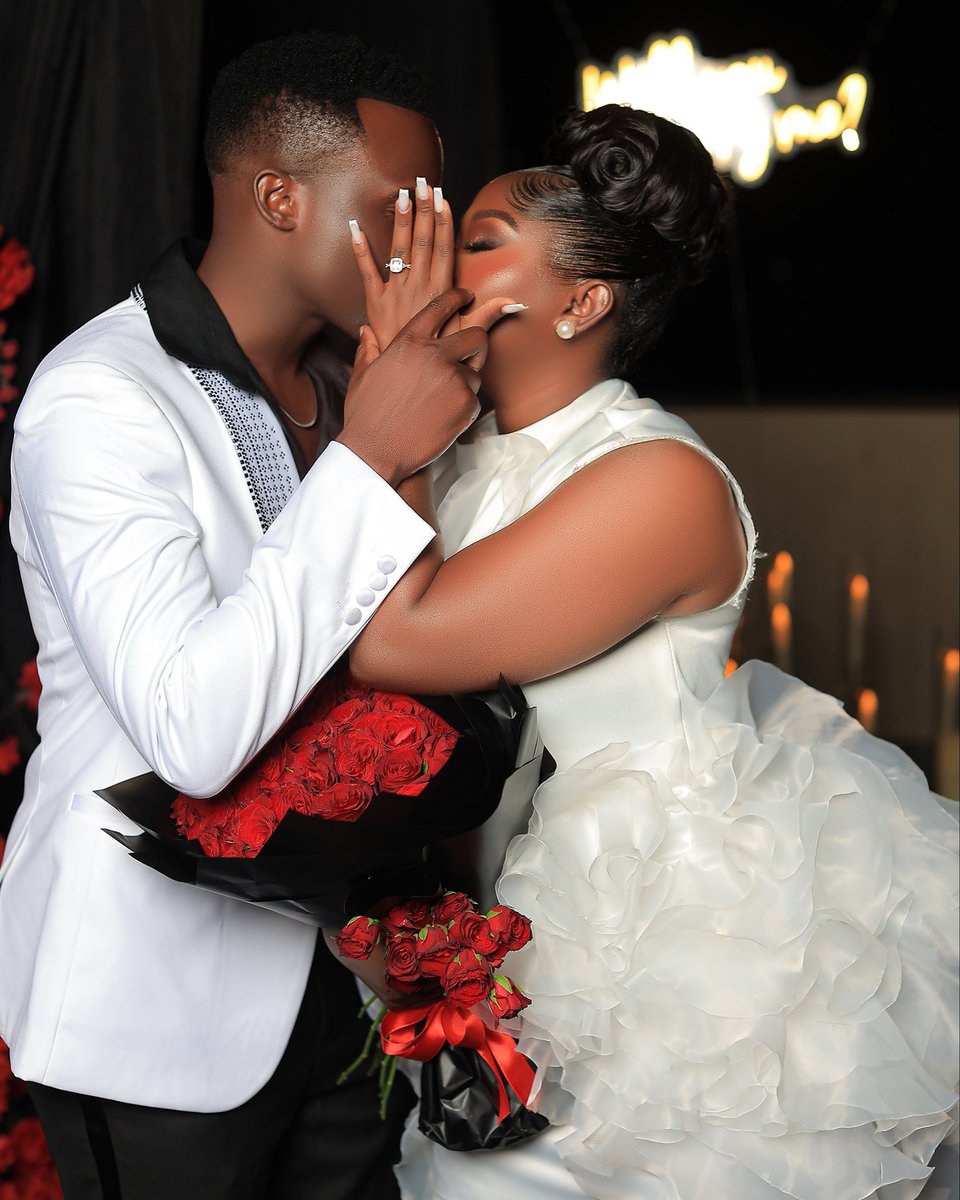 nantongo_carol's tweet photo. I SAID YES TO MY BESTFRIEND❤️ Love, marriage, and commitment are three rare treasures,beautiful on their own, but extraordinary when found together. I am so deeply blessed to have discovered all three in one person. You are my forever gift.  oooooh Daddy Come Mummy❤️😂🏃‍♀️💃 https://t.co/Q5kUBTwXnm