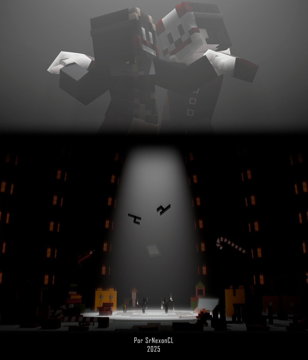 Nexon64NG's tweet image. &quot;En el gran circo de las almas perdidas, ellos bailaban entre risas pintadas y secretos ocultos, unidos por un amor que ningún truco podía engañar.&quot; 🎭

Como sabran, todo el progreso detras esta en Artstation por si quieren hechar un ojo 🙂

#Minecraft #render3D #Blender