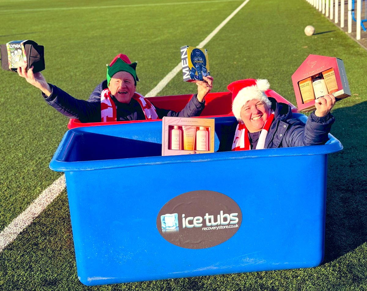 Spartans_CF's tweet photo. Today our Chair &amp; CEO are in the ice baths to launch our 2025 Winter Appeal 🎅 

This year we’re gathering toiletry gift sets for our community partners 🧼🛁
 
SCF’s extended family are always so generous, so if you can, please drop off any gift set donations before 15/12/25 💙 https://t.co/B9uOjGArmI