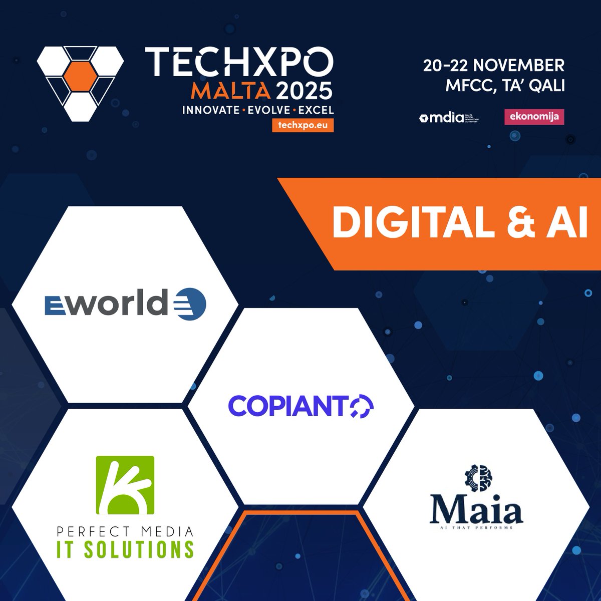 techxpoeu's tweet image. The Power of Digital Innovation and AI at TECHXPO 2025 🤖 

Step into a world where intelligence, automation, and smart technologies are transforming the way we live and work. The Digital and AI Zone showcases the innovators driving breakthroughs in digital solutions.