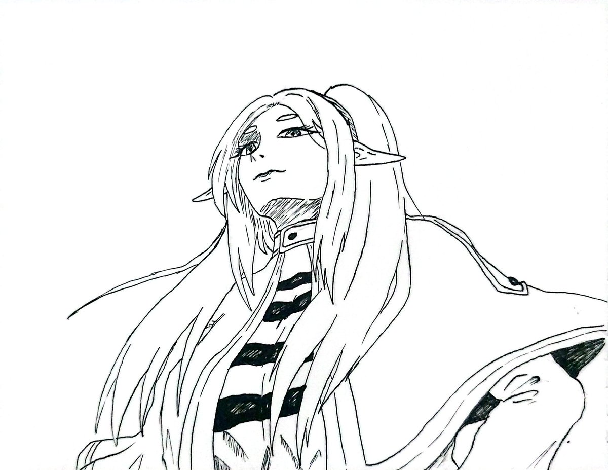 My attempt on the Frieren art. A difficult angle indeed. I have to look for references for this angle.