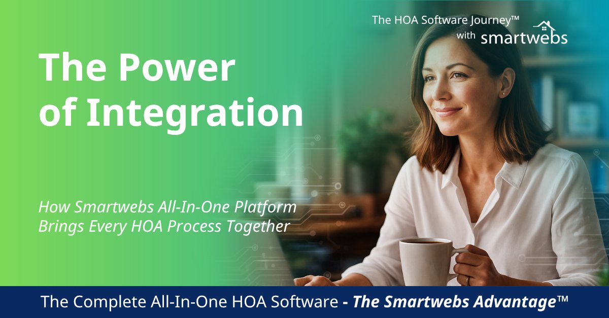 SmartwebsINC's tweet photo. Disconnected systems waste time and trust.

See how integration brings every HOA process, accounting, communication, and operations together in one powerful platform.

🧭 Read: The Power of Integration - https://t.co/dpQ2plzgoV
#Smartwebs #HOASoftwareJourney #HOA #Integration #Automation