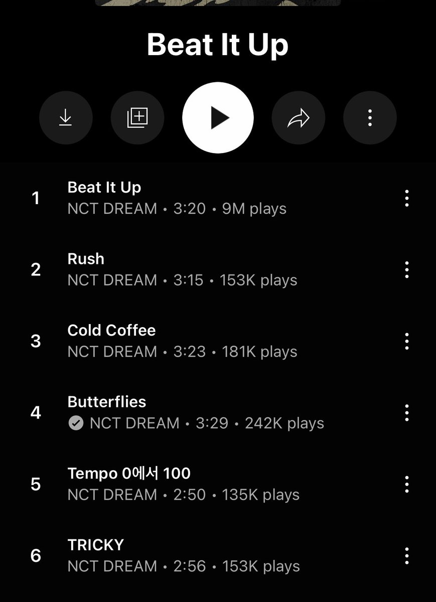 chaomiren's tweet photo. butterflies being the most streamed bside...AR team should take notes https://t.co/ZoVNncxEOg