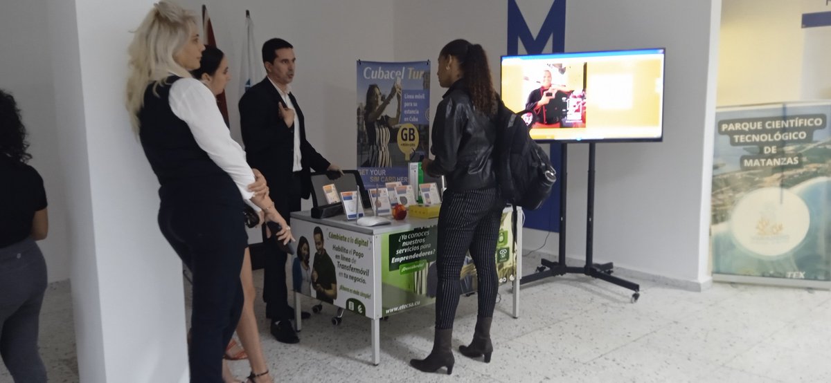 EtecsaMatanzas's tweet photo. Participa ETECSA_Cuba Matanzas en el 5to Aniversario del Parque Científico Tecnológico de Matanzas con una muestra expositiva de los diferentes productos y servicios comercializados por la Empresa.
#EtecsaConCuba 
#MatancerosEnVictoria 
#TransformaciónDigital https://t.co/tJisxcq1Zn