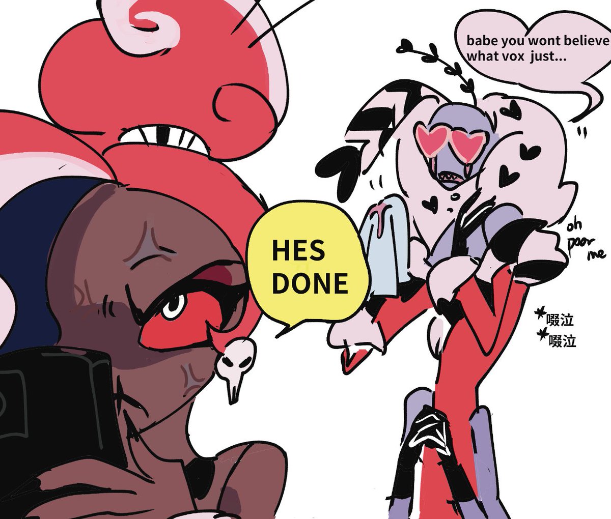 A_Bang_'s tweet photo. #hazbinhotelseason2
#HazbinHotelValentino 💔 https://t.co/kwqsAlzgXv