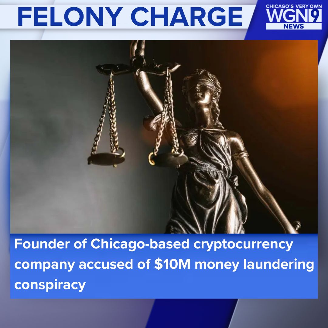 The founder of a Chicago-based cryptocurrency company, and the company  itself, have been charged in connection with an alleged $10 million money  laundering conspiracy. Read more: https://t.co/izVySJ8iTT