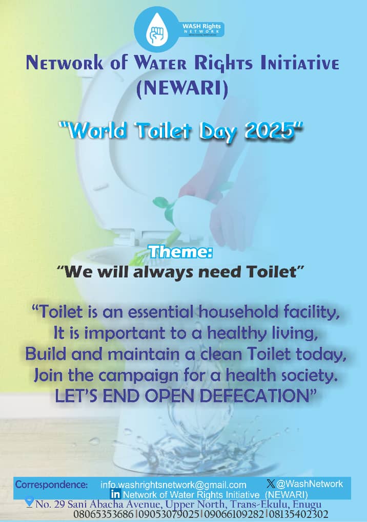 WashNetwork's tweet image. On this international day of celebration, we congratulate Enugu State government, and particularly, Igbo-Etiti LGA,  for achieving ODF status. We are proud to be associated with this incredible milestone.
@UNICEF_Nigeria
#Worldtoiletday #odf #endwaterpoverty #buildatoilettoday.
