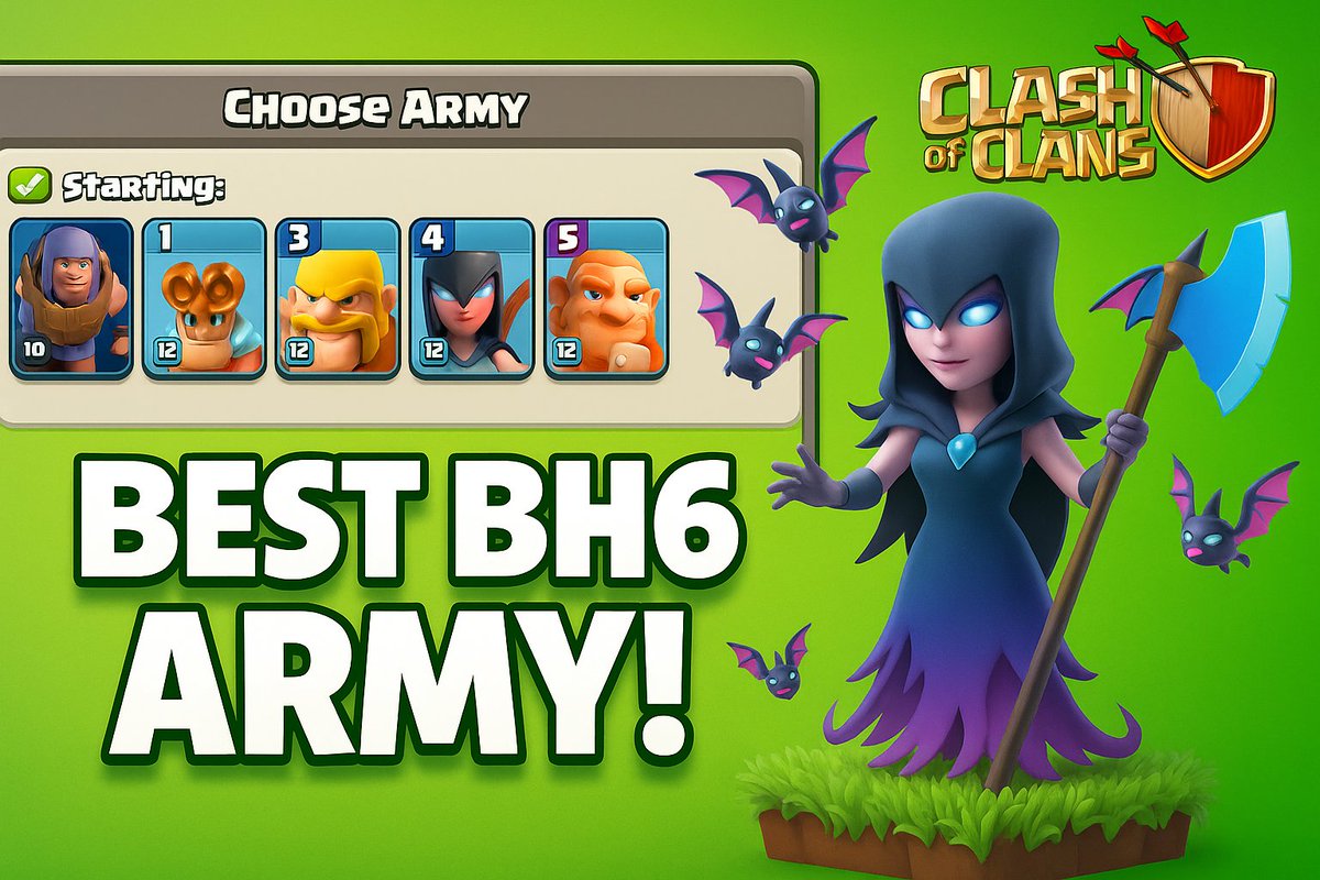 TMHuskYT's tweet image. BEST BH6 TROOPS 2025 — CLASH OF CLANS BUILDER BASE GUIDE
#ClashOfClans #BH6 #BuilderBase #COCStrategy #ClashTips #MobileGaming #COCPlayers #BestTroops
@ClashofClans
@supercell
youtu.be/eLN__jPdVSA
