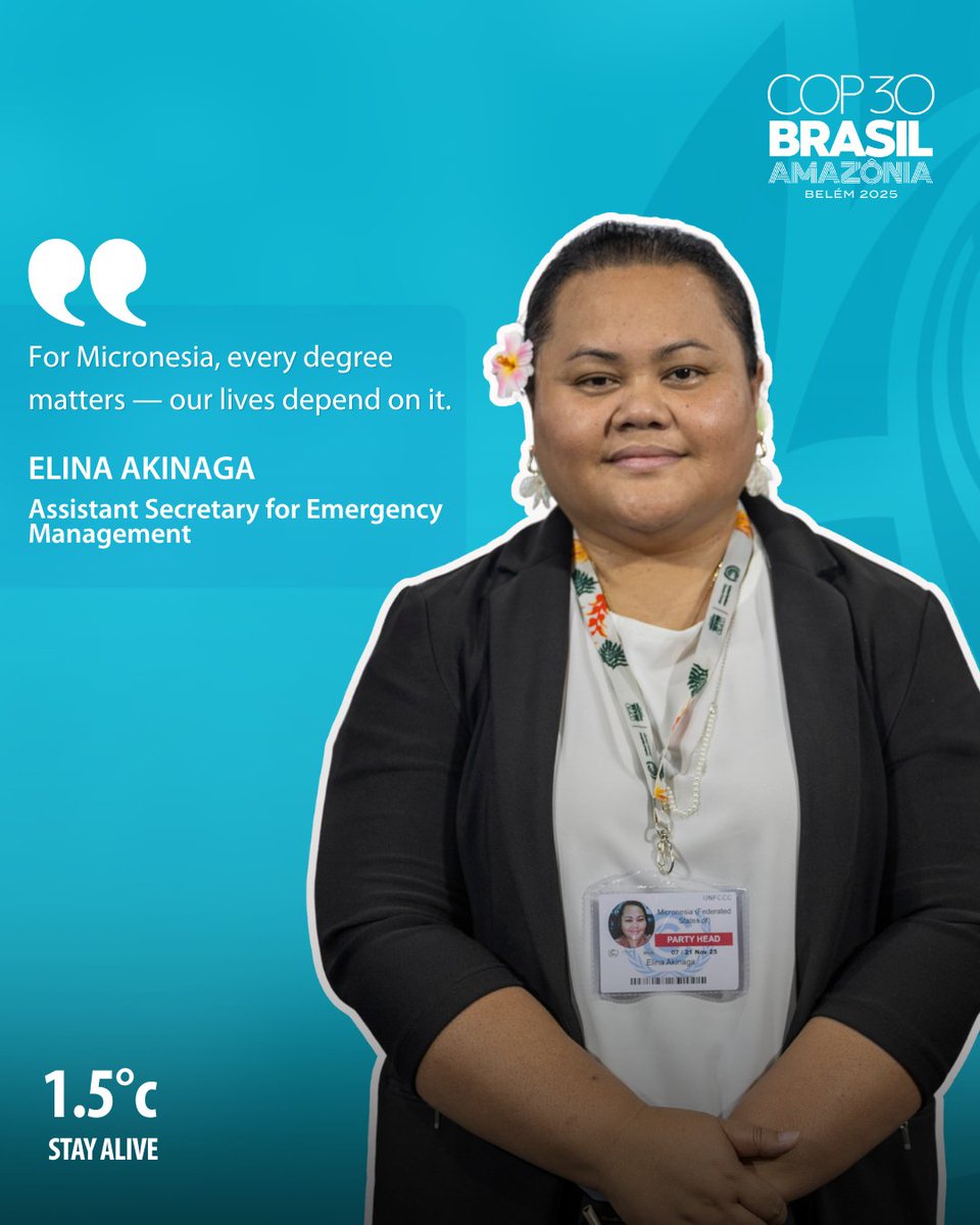 spc_cps's tweet image. Pacific voices at COP30 continue to remind the world that climate justice starts with keeping 1.5°C alive. 💙 #ClimateJustice #COP30 #PacificVoices #1pt5tostayalive