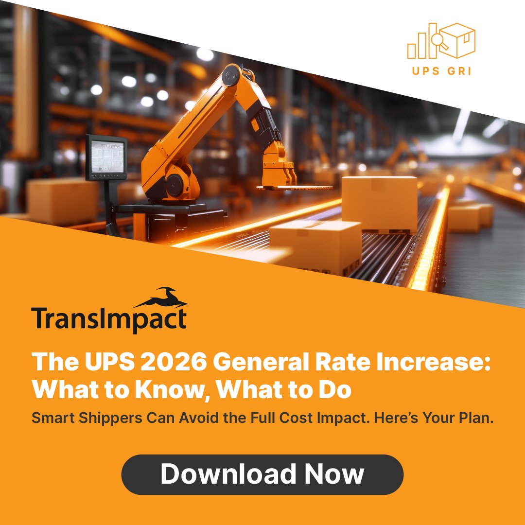 teamtransimpact's tweet image. Our 2026 UPS GRI Report is now live — complete with charts, side-by-sides, and expert analysis to help you plan, budget, and negotiate smarter.

👉 Download the full report: hubs.li/Q03V29_Y0

#UPS #GRI2026 #ParcelSpend #Logistics #SupplyChain #ShippingCosts #TransImpact