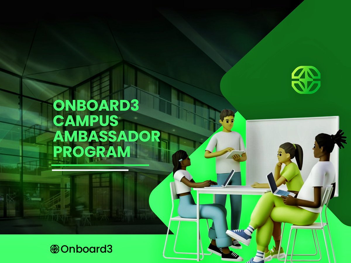 Onboard3___'s tweet image. ONBOARD3 CAMPUS AMBASSADOR PROGRAM!

We’re launching across campuses in Nigeria. This is your chance to stand out, build influence, and bring Web3 to your school.

What you get:
→ Access to the core team
→ Networking and skill-building
→ Leadership experience and rewards…