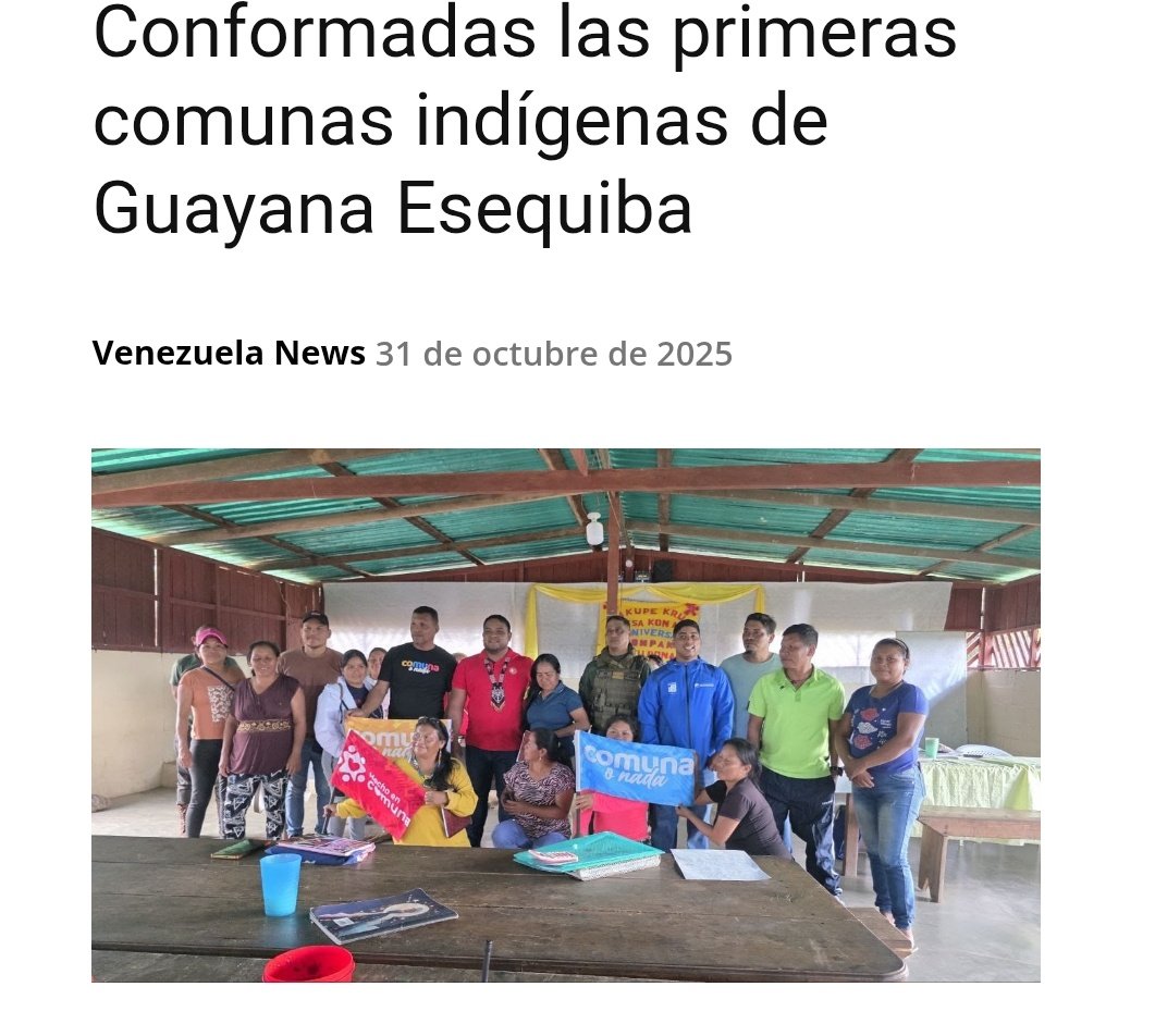 Linares78268459's tweet image. Al Trabajo nadie le gana ! 

#ComunaoNada los pueblos indigenas se Organizan en la Guayana Esequiba para conformar sus Comunas. 

El pueblo de #Venezuela en Organizacion permanente