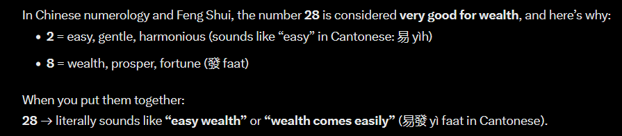 This makes sense. 

$28