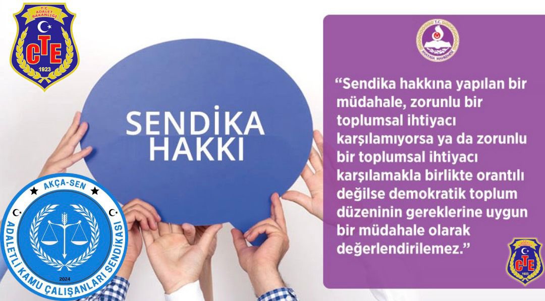 Adalet Bakanlığı personeli sendika hakkı istiyor 

Cte personeli sendika hakkını istiyor 

 #cezaevisendikasi
<a href="/AYMBASKANLIGI/">Anayasa Mahkemesi</a>