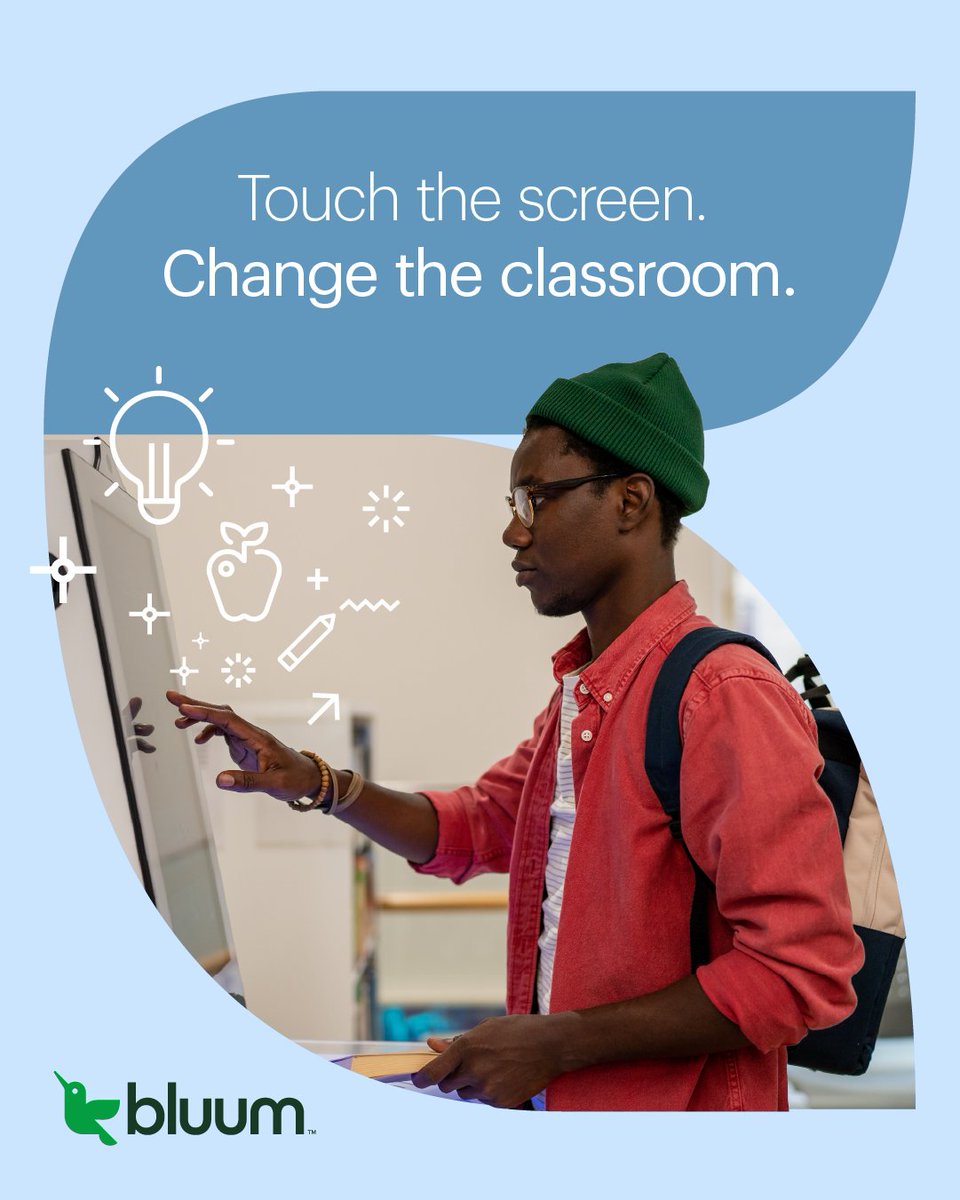 Bluum_EdTech's tweet image. A single touch can spark curiosity, connection, and collaboration. With Bluum’s interactive display solutions, lessons become conversations, and every student gets a chance to shine. 🌟

Learn more: bluum.com 

#InteractiveLearning #EdTech #Bluum…