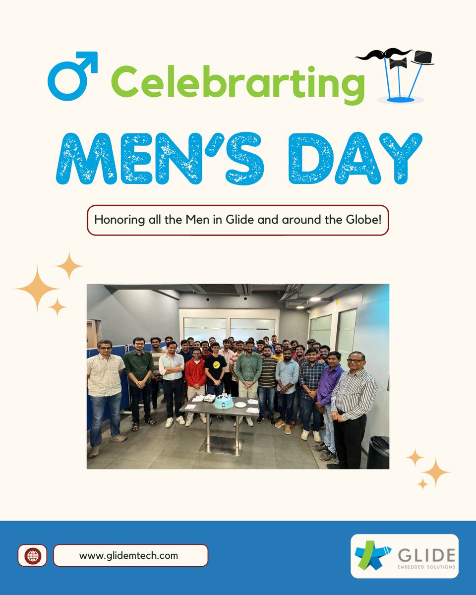 glidemtech's tweet image. 𝗖𝗲𝗹𝗲𝗯𝗿𝗮𝘁𝗶𝗻𝗴 𝗠𝗲𝗻’𝘀 𝗗𝗮𝘆 𝗮𝘁 𝗚𝗹𝗶𝗱𝗲 🎉

Here’s to all the incredible men at Glide &amp;amp; beyond - we appreciate you!👏

👉 𝗕𝗲 𝗽𝗮𝗿𝘁 𝗼𝗳 𝗼𝘂𝗿 𝗷𝗼𝘂𝗿𝗻𝗲𝘆, 𝗲𝘅𝗽𝗹𝗼𝗿𝗲 𝗼𝘂𝗿 𝗰𝘂𝗿𝗿𝗲𝗻𝘁 𝗼𝗽𝗲𝗻𝗶𝗻𝗴𝘀: glidemtech.com/careers/

#MensDay #Ahmedabad