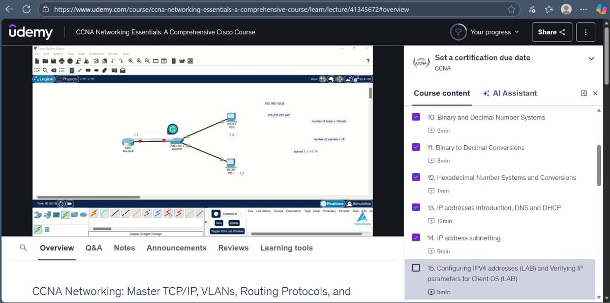 _emecon_'s tweet image. Progress update;
I’ve been on and off due to school and PC issues. But learning never stops💪🏾
Glad to keep going on the Networking path as I revised on configuring a basic Cisco Router. Worked on IP addressing, subnetting and IP connectivity components in general. Always fun😁