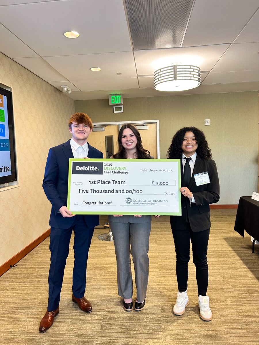CSUCollegeOfBiz's tweet image. Thank you to all the students who participated in the fifth annual Discovery Case Challenge. Congratulations to the first place and second-place winners! Thank you to our panel of judges and our sponsor, @Deloitte!

#BusinessForABetterWorld