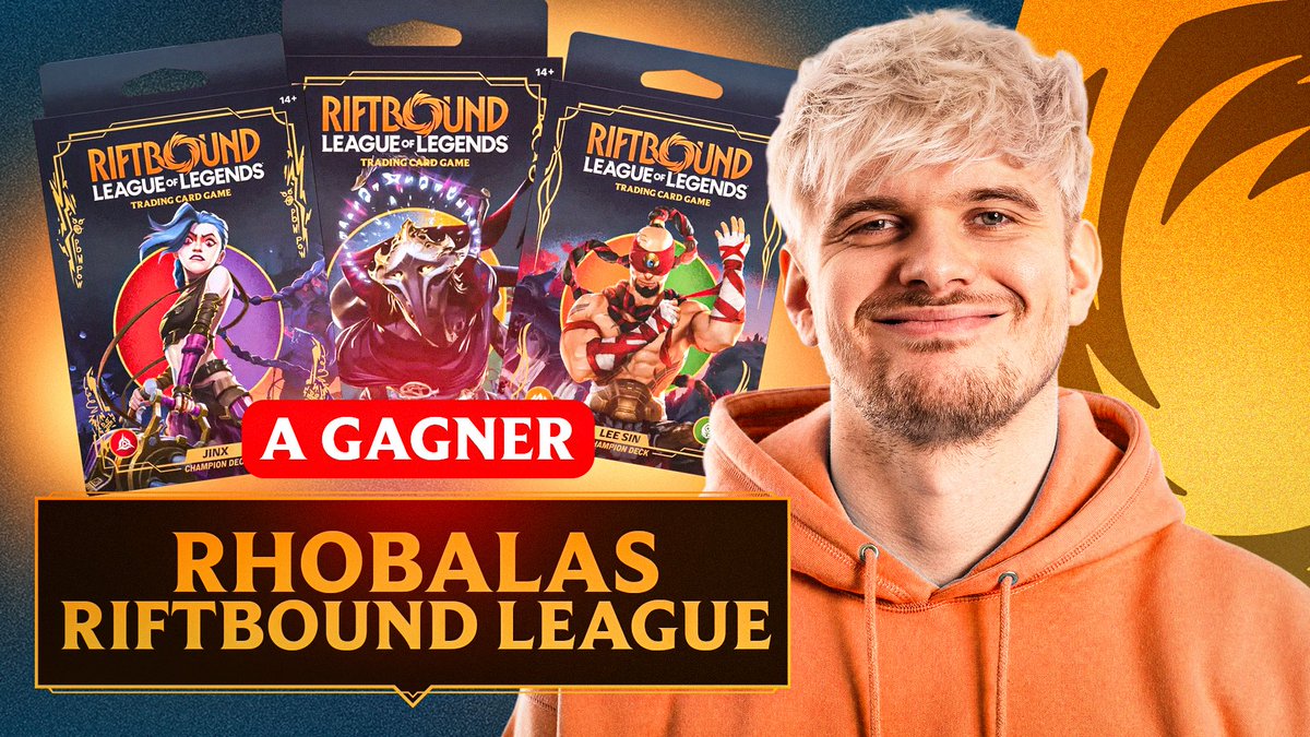 Rhobalasv2's tweet image. Je viens de sortir une vidéo pour vous annoncer la RHOBALAS RIFTBOUND LEAGUE 🚨👀

5 semaines de compétition : 4x8 joueurs qualifiés pour la 5eme semaine 

Le Tournoi All Star donnera pas mal de lots pour les meilleurs d’entre vous 🙌

Plus d’infos dans la vidéo 🔽