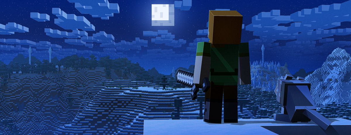 hexioq's tweet photo. Night adventure 🍃
#minecraft #minecraftart https://t.co/V1gK8VrGEn