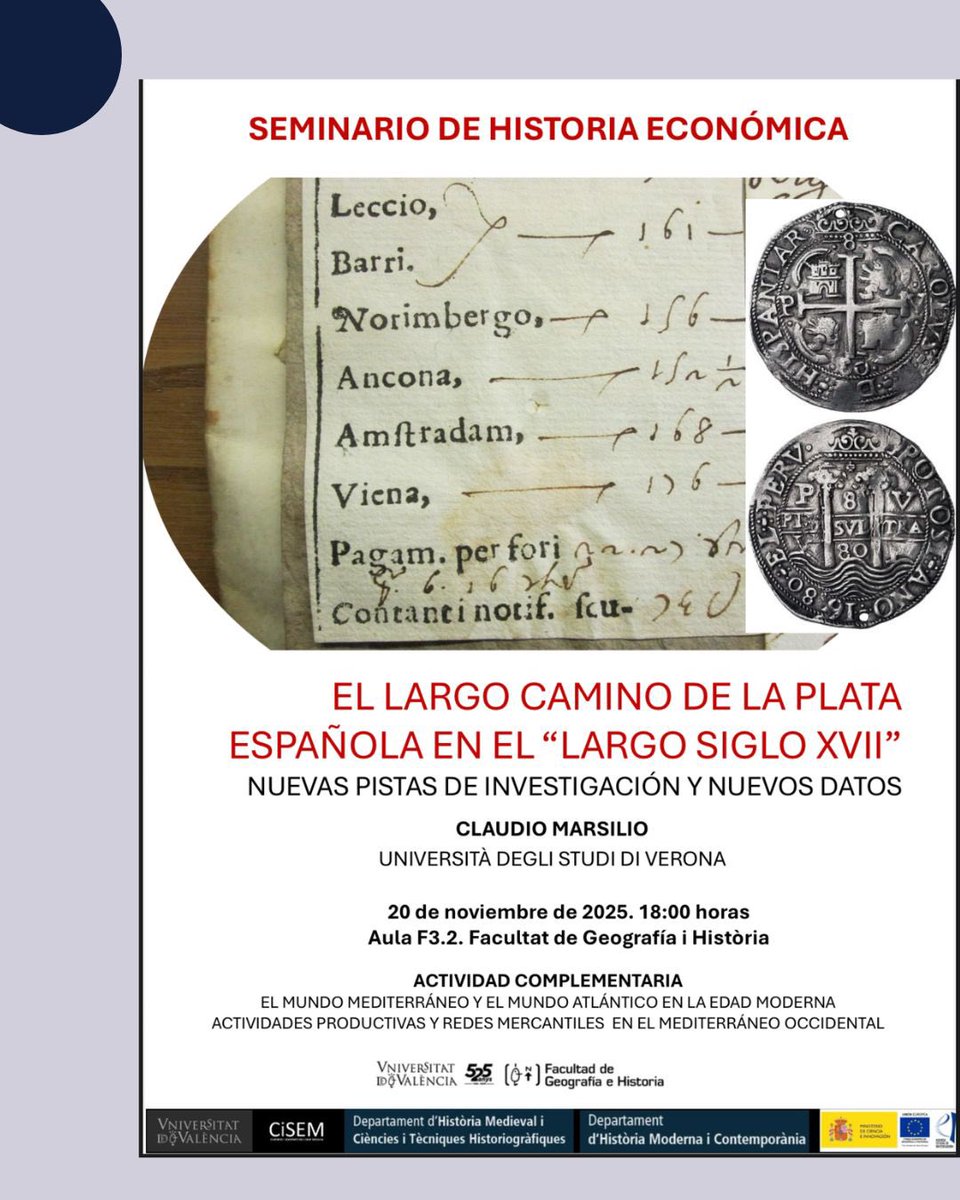 FacGeoiH's tweet image. Últims seminaris del mes de novembre!

#activitatsculturalsfacghuv
📍 @facgeografia_historia_uv

#activitatsculturals #activitatsculturalsFacGHUV #conferències #seminaris #jornades #congressos #teatre #cinema #tallers #exposicions