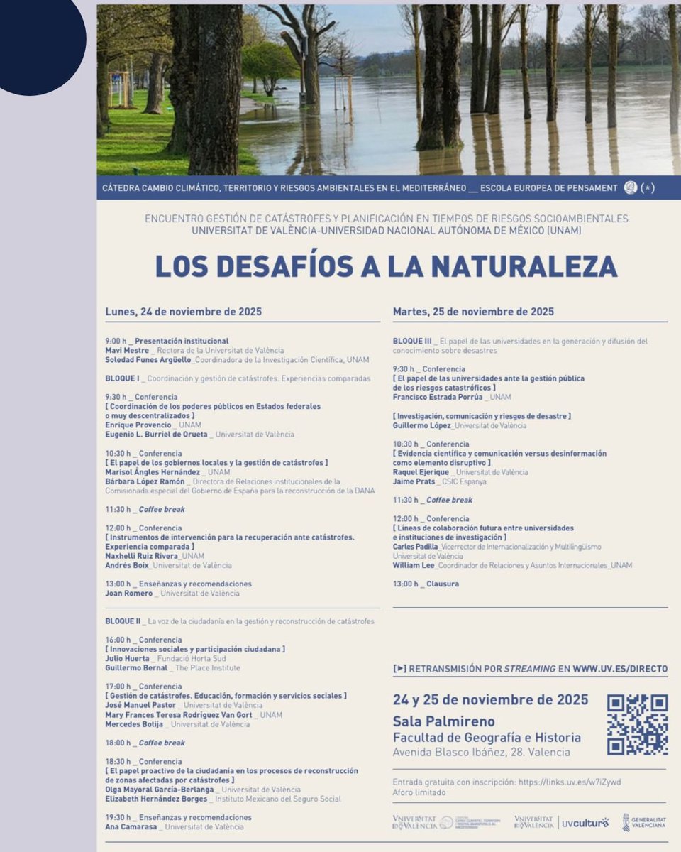 FacGeoiH's tweet image. Últims seminaris del mes de novembre!

#activitatsculturalsfacghuv
📍 @facgeografia_historia_uv

#activitatsculturals #activitatsculturalsFacGHUV #conferències #seminaris #jornades #congressos #teatre #cinema #tallers #exposicions