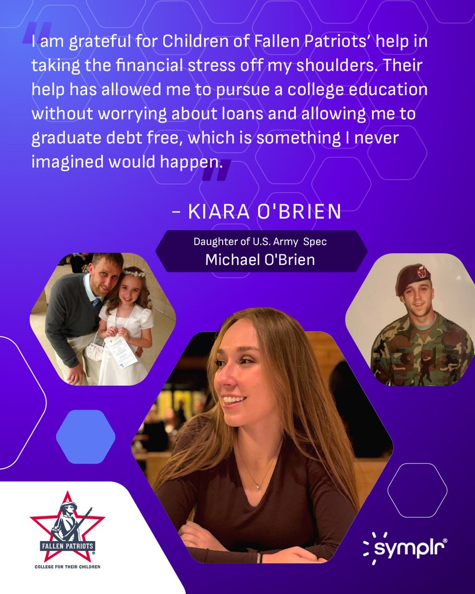 We honor the past by investing in the future of healthcare. Proud to support Gold Star scholars like Kiara through our partnership with <a href="/FallenPatriots/">Children of Fallen Patriots Foundation</a> — students inspired by the legacy of parents who gave everything. #Grateful #MilitaryFamilies