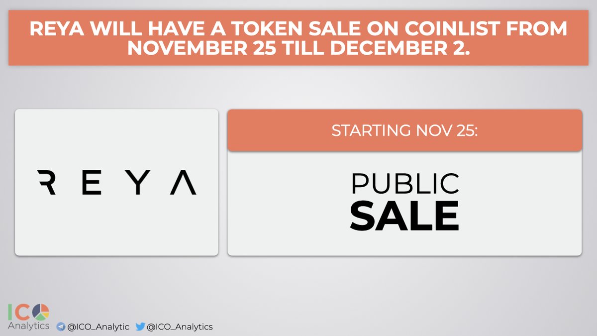 _ <a href="/reya_xyz/">Reya</a> will have a token sale on <a href="/CoinList/">CoinList</a> from Nov 25 till Dec 2. 2% of the total $REYA supply to be offered at $0.01875 per token at $150M FDV. Vesting: 50% at TGE and 50% on linear 6 months unlock. Reya is a trading-optimized L2 and perpetual DEX.
coinlist.co/reya