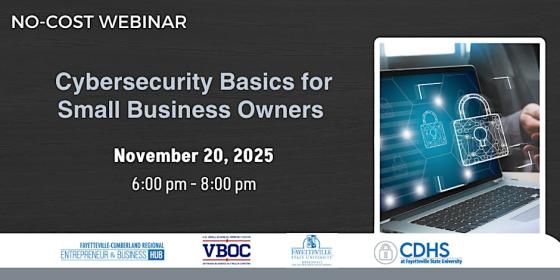 NorthTexasSBDC's tweet image. WEBINAR: Cybersecurity Basics for Small Business Owners

sba-vboc.ecenterdirect.com/events/37790

#SBA #VBOC #veterans #smallbusiness #business #training #webinar #cybersecurity