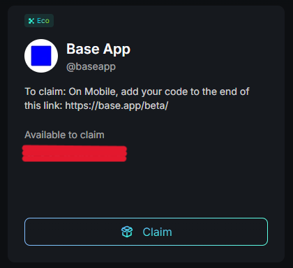 i received <a href="/base/">Base</a> app code from <a href="/KaitoAI/">Kaito AI 🌊</a> !
Base App Access Codes Fully Distributed 🔵

- Codes allocated to the top 2,350 $KAITO stakers
- All Yapybara holders
- Both sKAITO and YT-sKAITO counted

📸 Snapshot: November 12

🔵 Stay Based 🔵

x.com/KaitoAI/status…