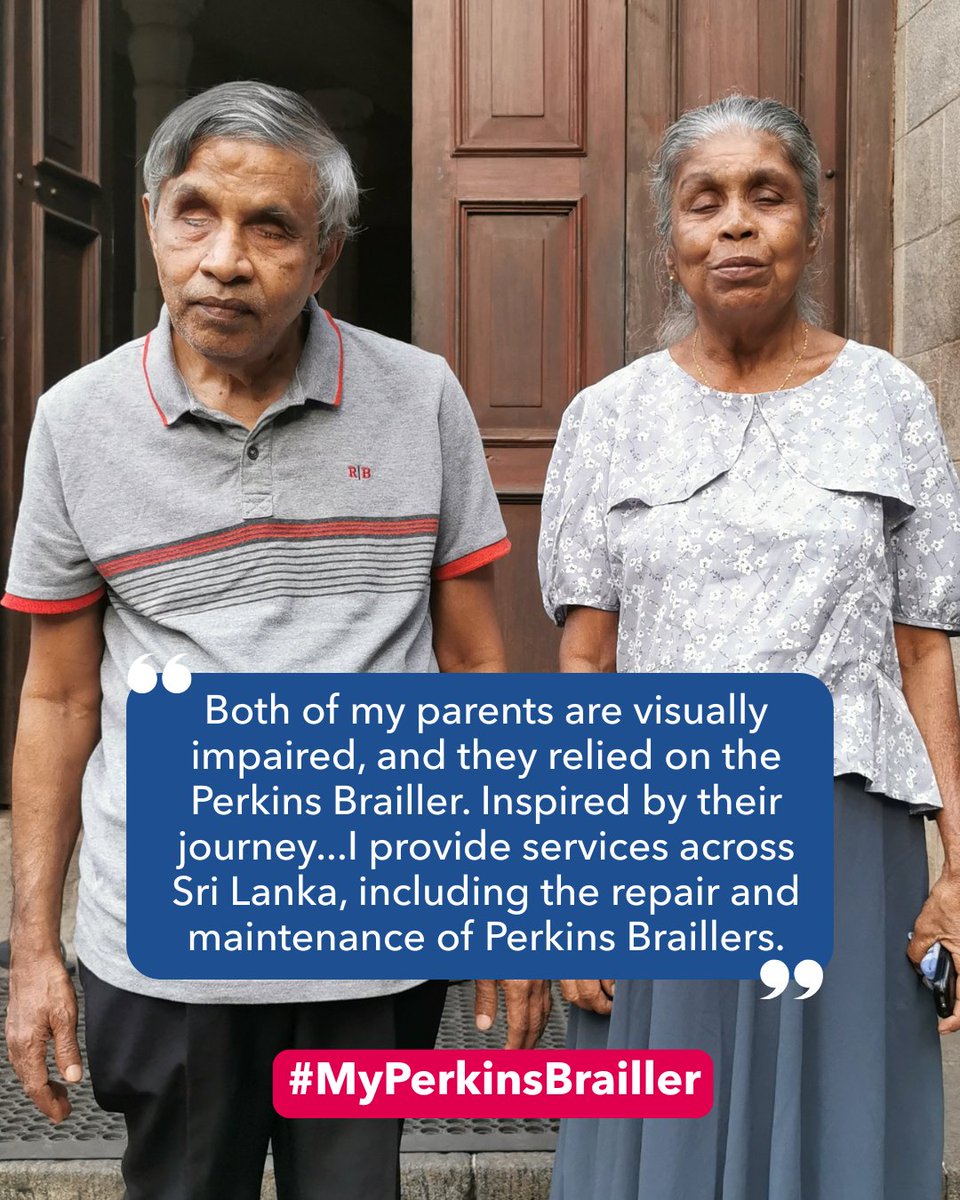 As the child of #VisuallyImpaired parents, Nuwan grew up around #braillers. Now, he provides maintenance and tech support to #blind people in his community.

Whether it's ordinary or extraordinary, we'd love to know your #MyPerkinsBrailler story! Share it: 