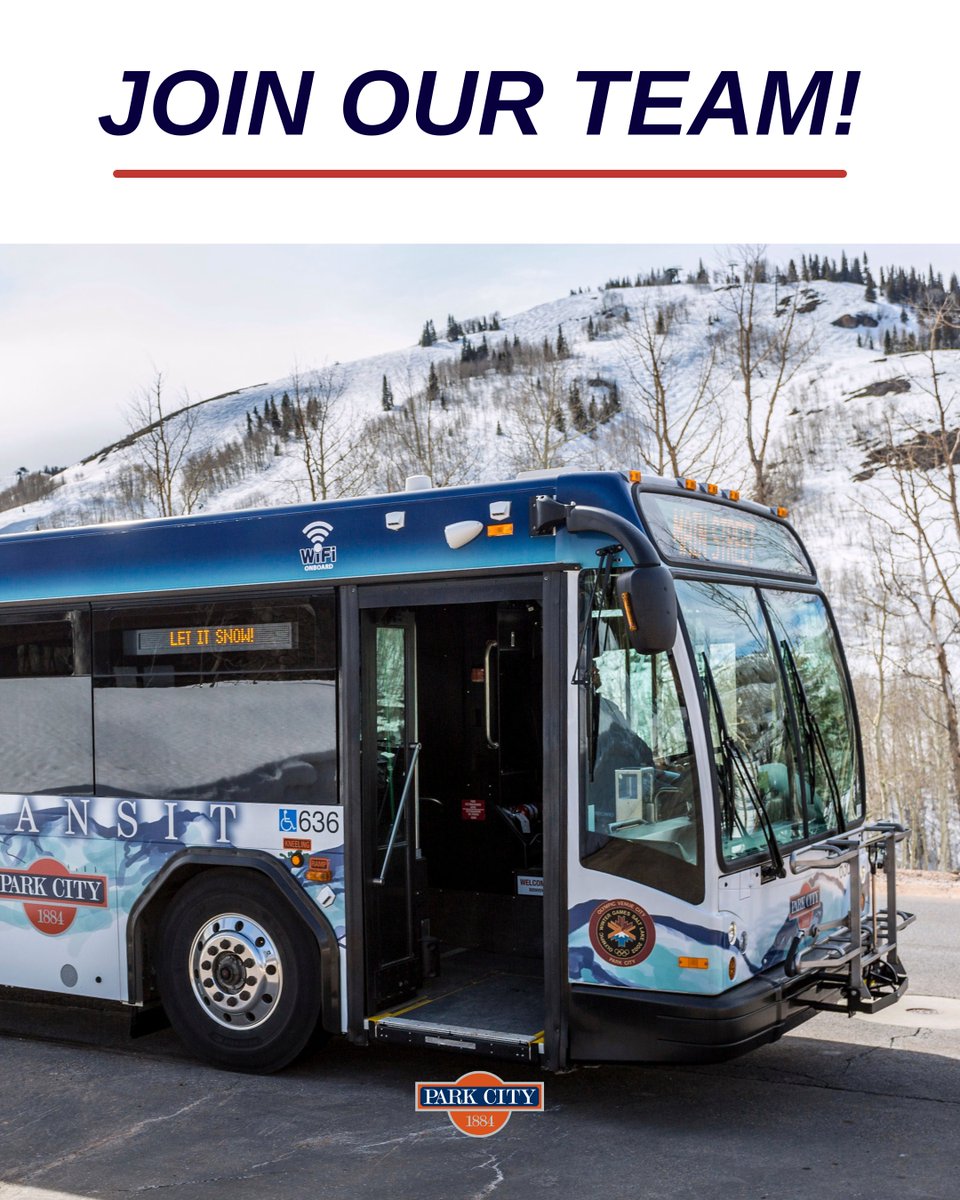 ParkCityGovt's tweet image. We are always looking for great people to work with us at Park City Municipal.

Recent Openings:
• Parks III
• MARC Services
• Special Events Police Officer
• Group Fitness Instructor
• Streets III - Winter Seasonal
• Seasonal Transit Operator

Apply today to #WorkWithUs:…