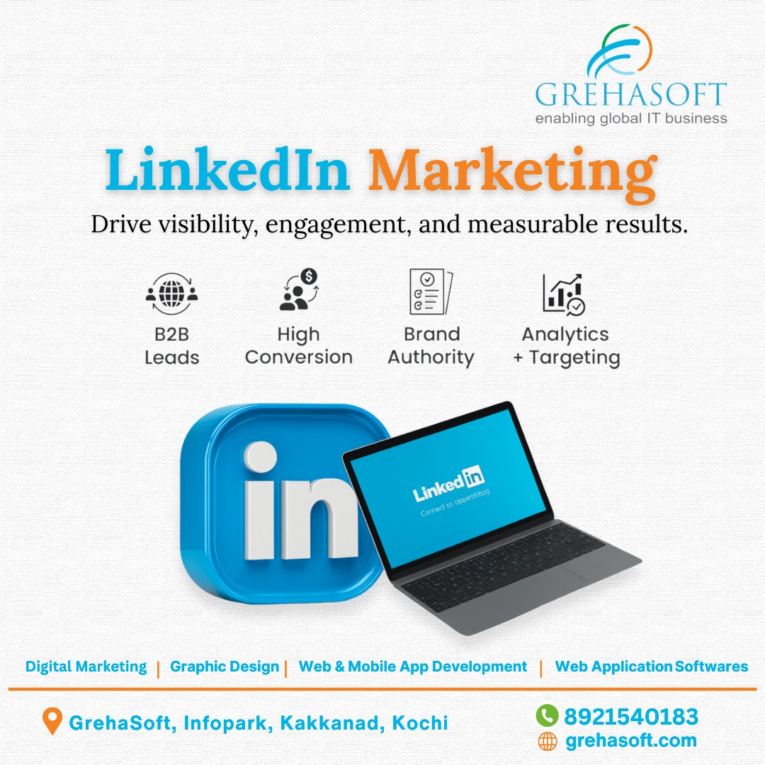 grehasoft's tweet image. LinkedIn isn’t just a network — it’s a growth engine. gtrehasoft helps you use it to spark conversations that matter.
.
.
Visit our website to learn more: grehasoft.com

#Grehasoft #linkedinmarketing #socialmediamanagement #digitalmarketing #kochi #kerala