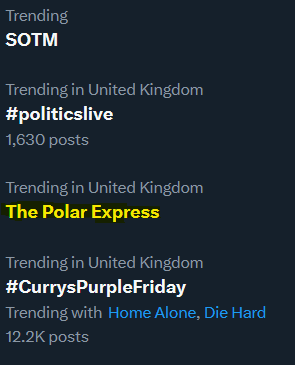I hear peak is trending in the UK