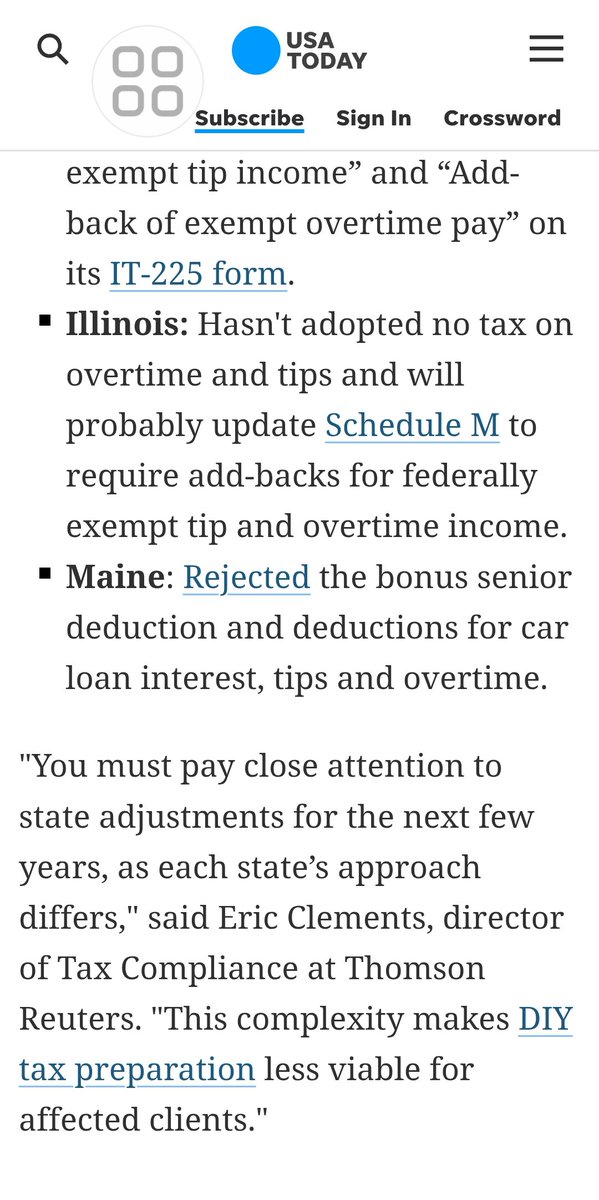 Something tells me this will become an issue in the Midterms.

This is a gift to the GOP.
States will not allow no tax on tips and overtime for their citizens. 
I can't wait for Dem Reps running in those states to be asked if they agree with it.

 usatoday.com/story/money/pe…