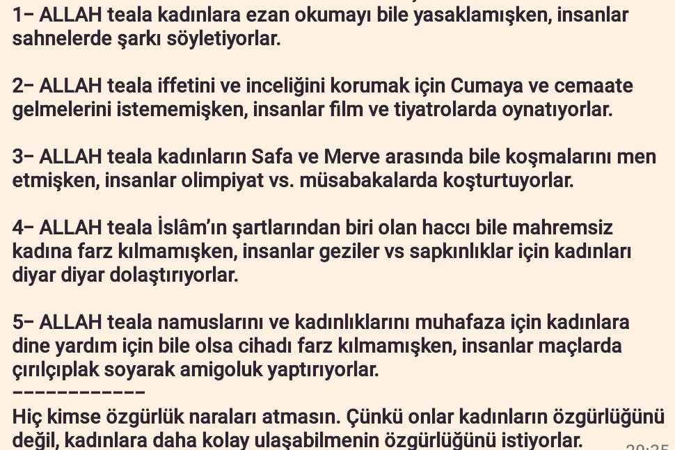 ALLAH KADINLARI YÜCELTTİ İNSANLAR ALÇALTTI