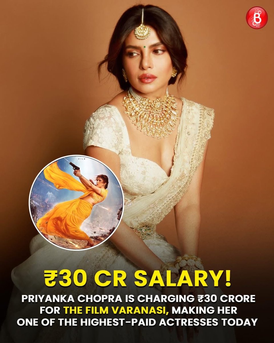 Priyanka Chopra remains one of 2025’s highest-paid actresses, reportedly earning ₹30 crore for ‘Varanasi.’ Her massive fee reflects her global influence, star power, and continued dominance in the film industry. <a href="/priyankachopra/">PRIYANKA</a>