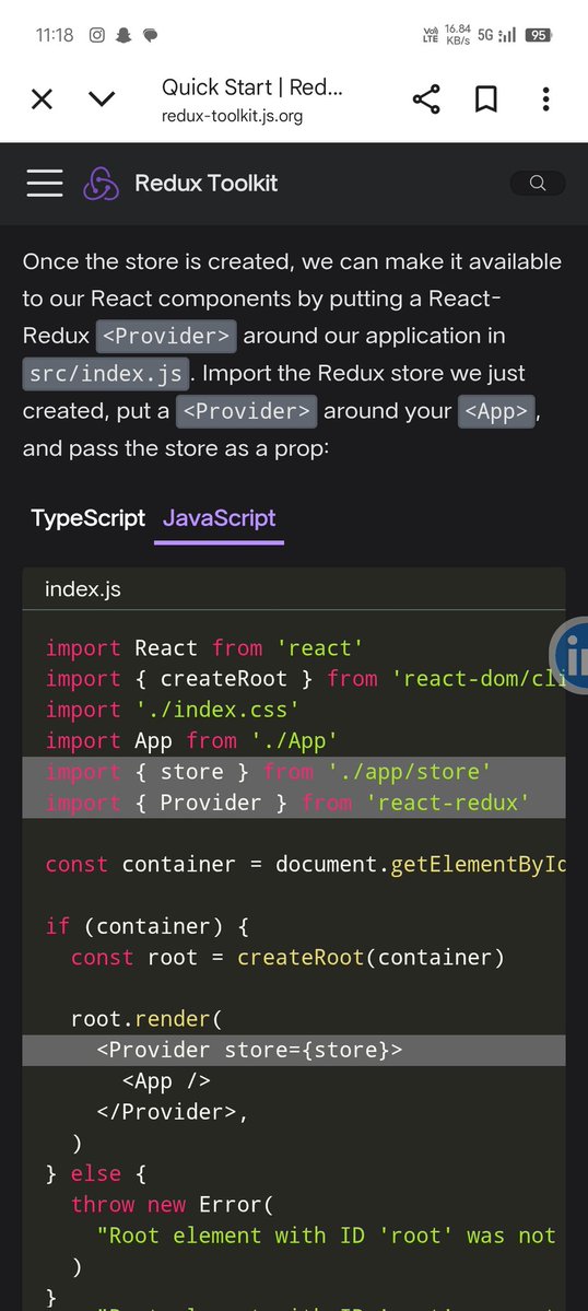 PremMaurya723's tweet image. Took a deep dive into Redux Toolkit for global state in StudySync—way easier than juggling useContext! Docs + tutorials helped a ton. Excited to refactor and simplify my app’s logic! ⚡️ #BuildInPublic #ReduxToolkit #React #StudySync