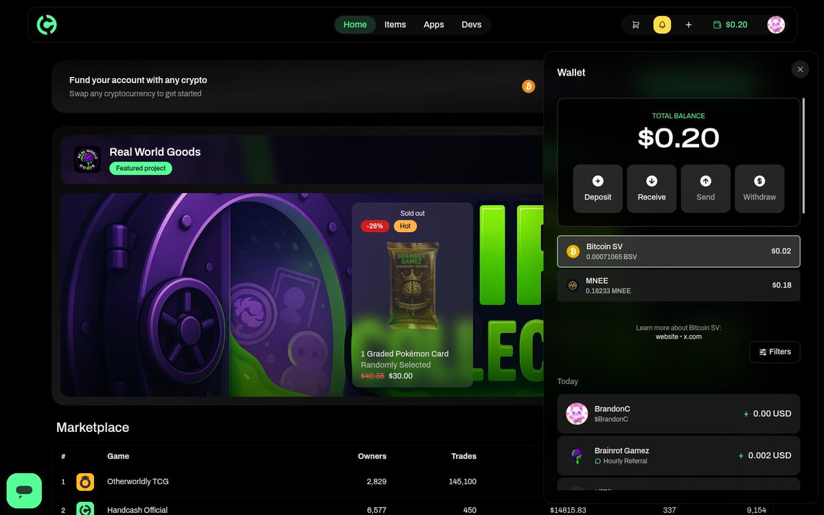 handcashapp's tweet image. You asked, we listened. 

We&apos;ve updated our UI to cut down on pointless redirects.

Check it out: handcash.io
